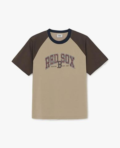  MLB - Unisex Vintage Color Block Round Neck T Shirt 