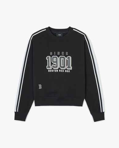  MLB - Women's Crewneck Sweatshirt, Long Sleeves, Sportive Varsity Track 