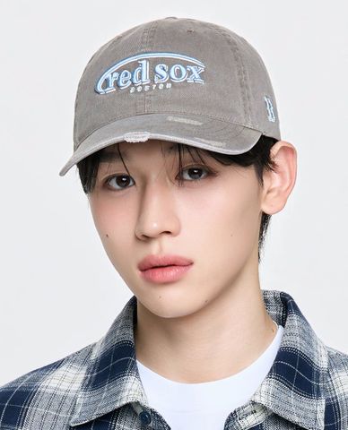  MLB - Unisex Vintage Damage Curve Logo Baseball Cap 