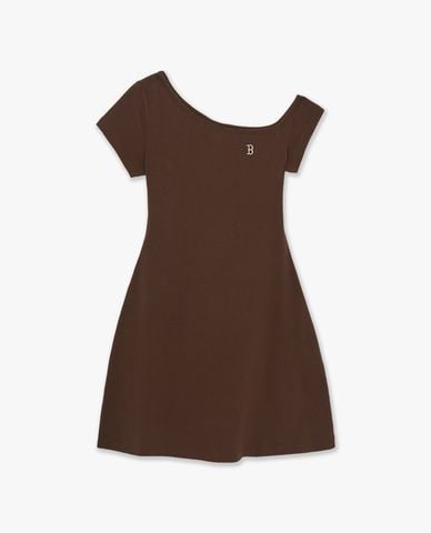  MLB - Women Mini Knit Off Shoulder Dress 