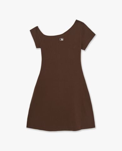  MLB - Women Mini Knit Off Shoulder Dress 