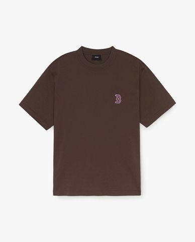  MLB - Unisex Basic Street Cursive Crew Neck Short Sleeve T-Shirt 