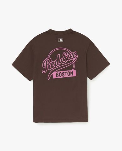  MLB - Unisex Basic Street Cursive Crew Neck Short Sleeve T-Shirt 