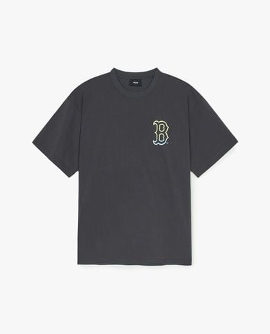  MLB - Unisex Basic Color Letter Mega Round-Neck Short-Sleeve T-Shirt 
