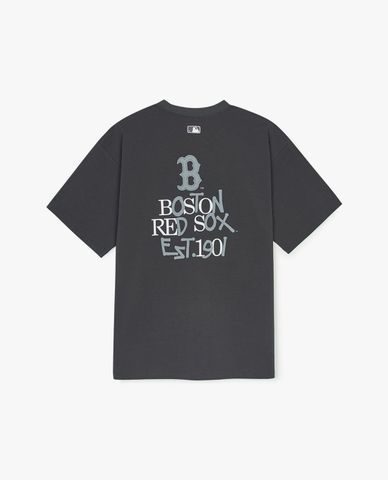  MLB - Unisex Basic Letter Mega Round-Neck Short-Sleeve T-Shirt 