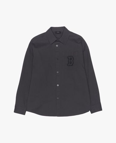  MLB - Unisex Lapel Long Sleeve Shirt Jacket With Logo 