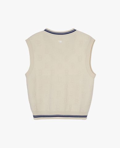  MLB - Unisex V Neck Monogram Puffer Vest 