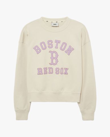  MLB - Women's Long Sleeve Croptop Varsity Sweatshirt 