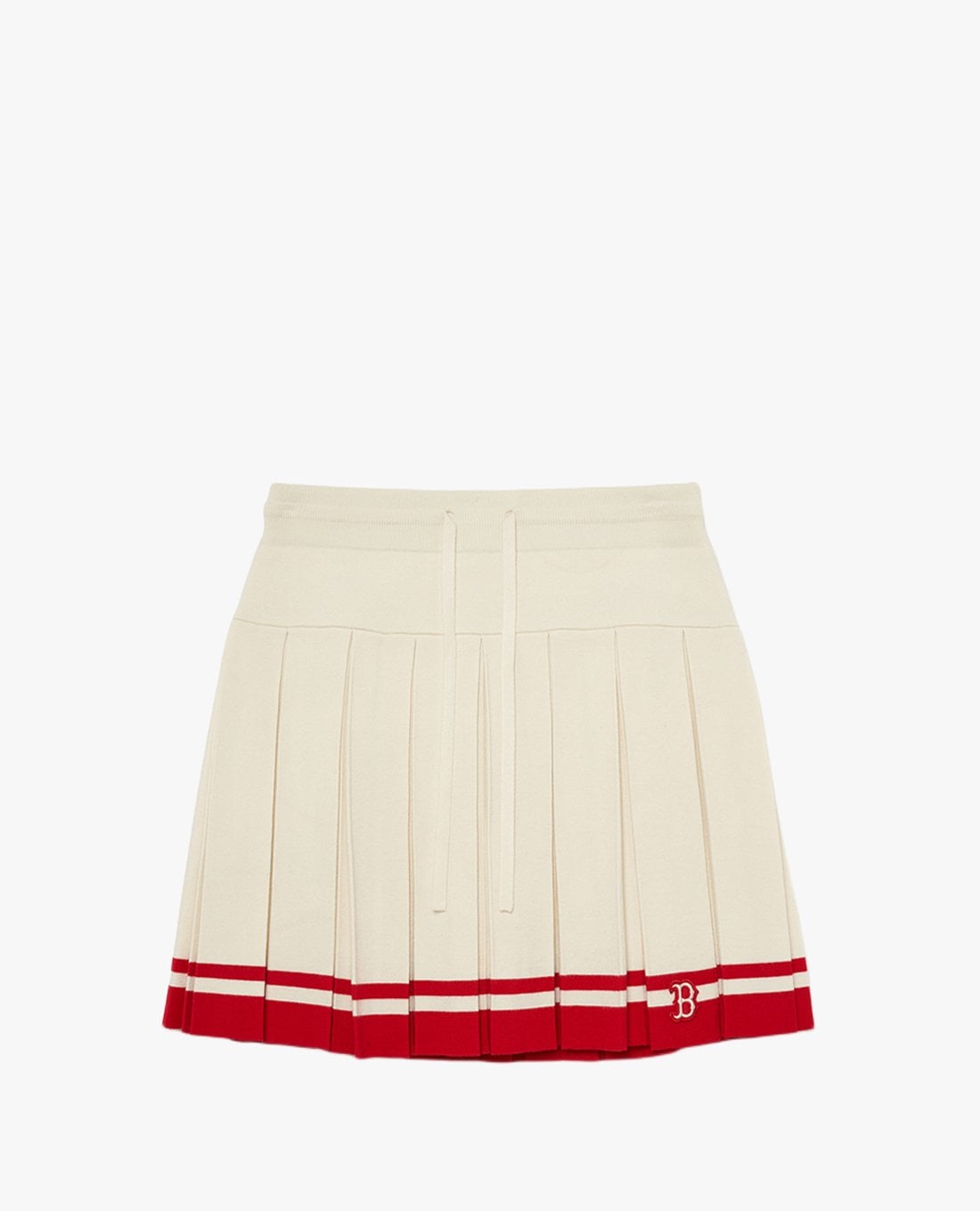 MLB - Classic Sports Striped Knit Pleated Mini Skirt