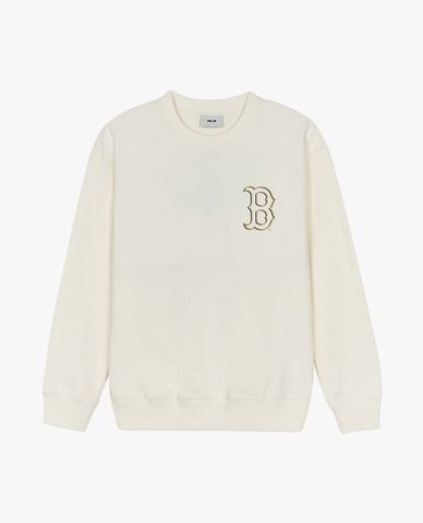  MLB - Unisex Basic Mega Logo Over Fit Crewneck Long-Sleeve Sweatshirt 