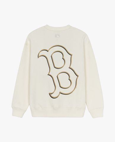 MLB - Unisex Basic Mega Logo Over Fit Crewneck Long-Sleeve Sweatshirt 