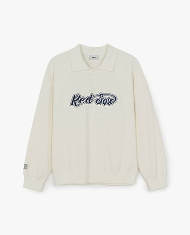  MLB - Unisex Basic Cursive Collar Long Sleeve Sweatshirt 
