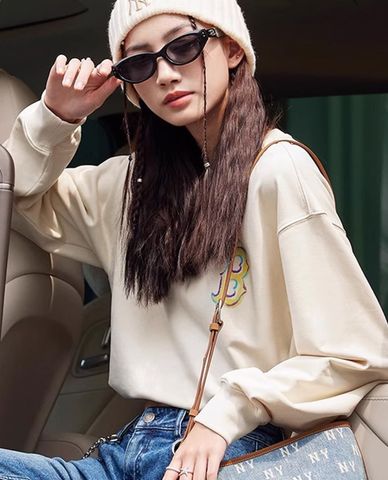  MLB - Unisex Sweatshirt Crewneck Long Sleeve Colorful Mega Logo Sweatshirt 
