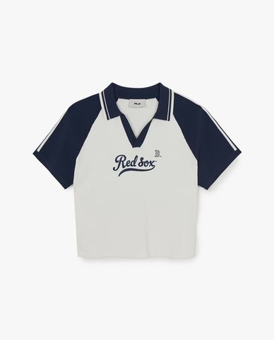  MLB - Women Varsity Short Sleeve Polo Croptop 