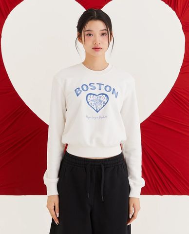  MLB – Women's Crew Neck Long-Sleeve Sweatshirt Heart 