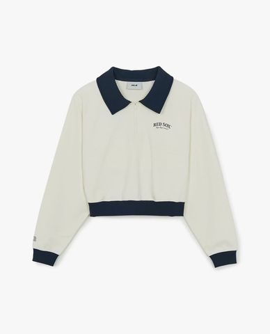  MLB - Women Varsity Sportive Collar Long Sleeve Sweatshirt 