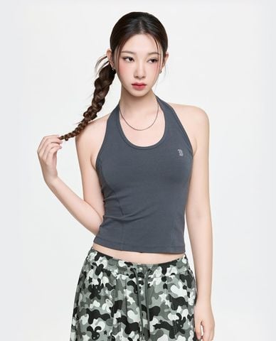  MLB - Women Halter Logo Embroidered Croptop 