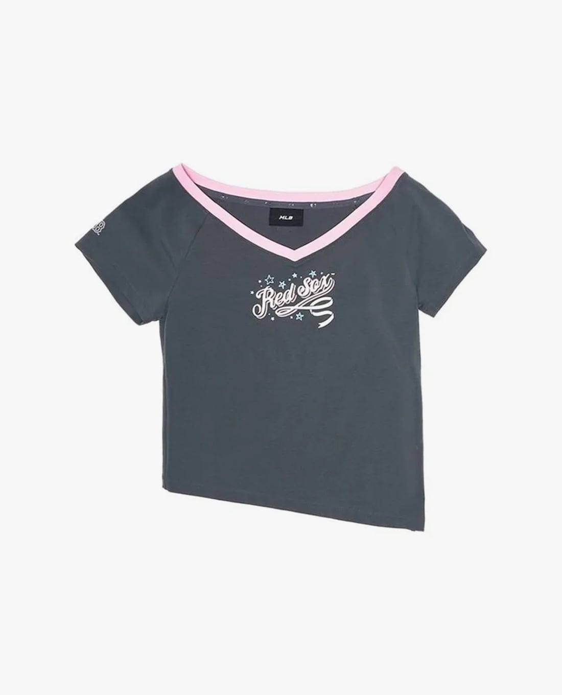 MLB - Women V Neck Printed Off Shoulder Top