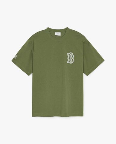  MLB - Unisex Short Sleeve Round Neck Basic Street Logo T-shirt 