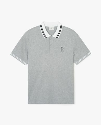  MLB - Unisex Short-Sleeve Polo Basic Color Comfortable Fit 