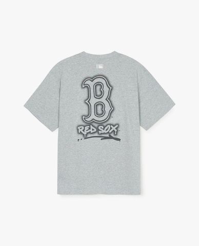  MLB - Unisex Short Sleeve Round Neck Basic Mega Logo T-shirt 