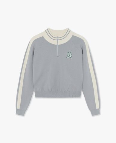  MLB - Women's High Collar Long Sleeve Varsity Sweatshirt 