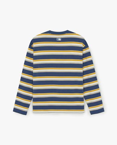  MLB - Unisex Sportive Striped Long Sleeve T Shirt 
