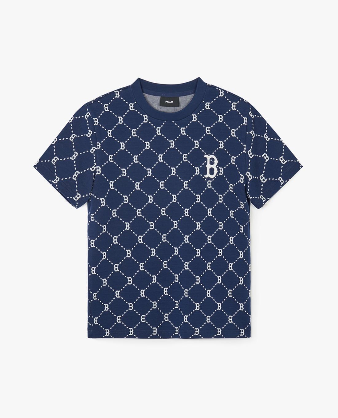 MLB - Unisex Round Neck Short Sleeve T Shirt Diamond Monogram Jacquard