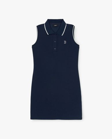 MLB - Women's Varsity Collared Sleeveless Mini Dress 