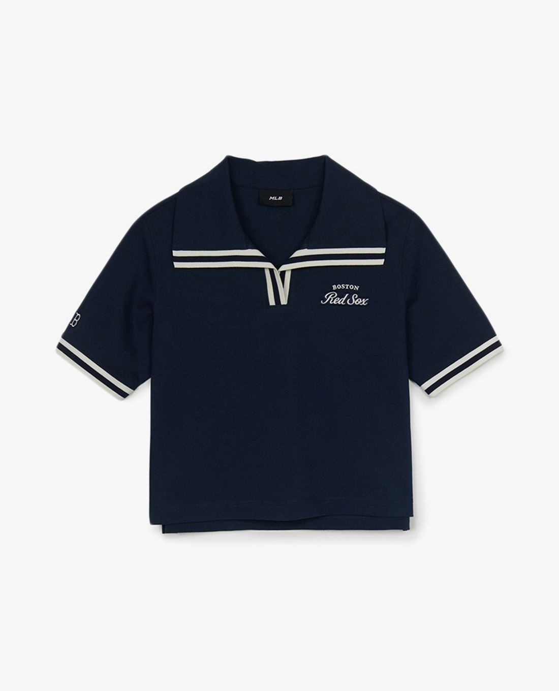 MLB - Women's Varsity Short-Sleeve Crop Polo Shirt