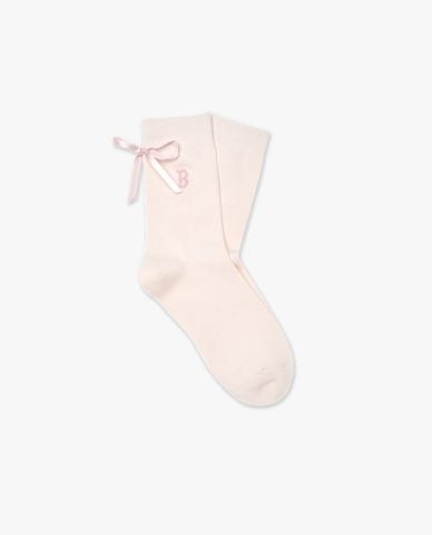  MLB - Women Embroidered Logo Ribbon Socks 