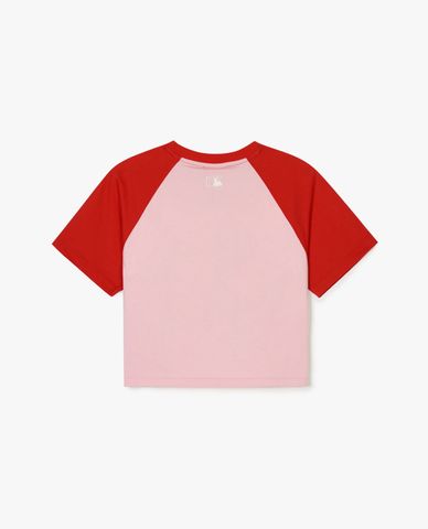  MLB - Women's Varsity Raglan Short-Sleeve Crewneck Croptop 
