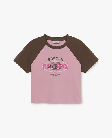  MLB - Women's Classic Varsity Short-Sleeve Crewneck Croptop 
