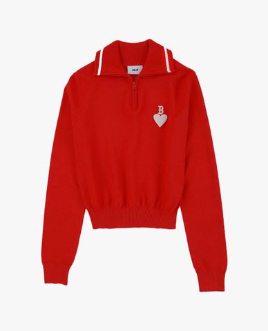  MLB - Long Sleeve Heart Neckline Women's Sweatshirt 