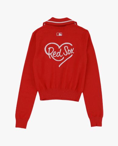  MLB - Long Sleeve Heart Neckline Women's Sweatshirt 