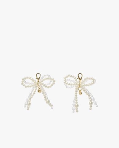  MLB - Women Double Beads Ribbon Shoe Pin  Charm 