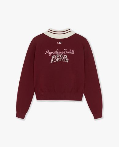  MLB - Women's High Collar Long Sleeve Varsity Sweatshirt 