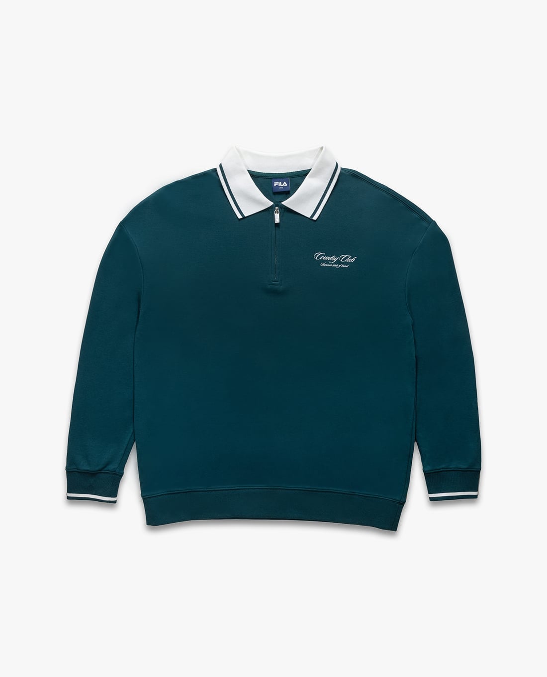 FILA - Unisex Origin Long Sleeve Polo Collar Sweatshirt