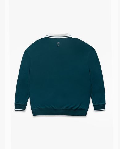  FILA - Unisex Origin Long Sleeve Polo Collar Sweatshirt 