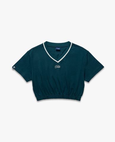  FILA - Women's V Neck Short Sleeve Croptop Origin 