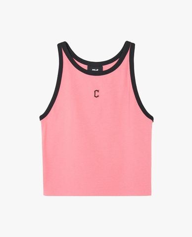  MLB - Women's Tank Top Crop Top Basic Small Logo Ribbed Ringer 