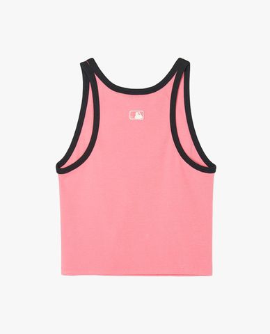  MLB - Women's Tank Top Crop Top Basic Small Logo Ribbed Ringer 