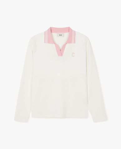  MLB - Women's Long Sleeve Polo Basic Small Logo 
