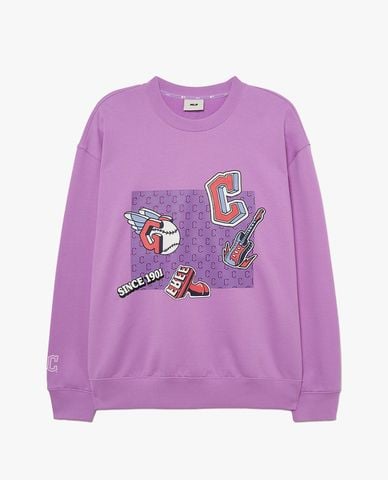  MLB - Unisex Fashion Loose Fit Long Sleeve Round Neck Sweatshirt 