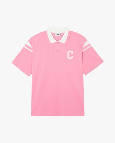  MLB - Unisex Varsity Shoulder Color Overfit Kara Short-Sleeve Polo Shirt 