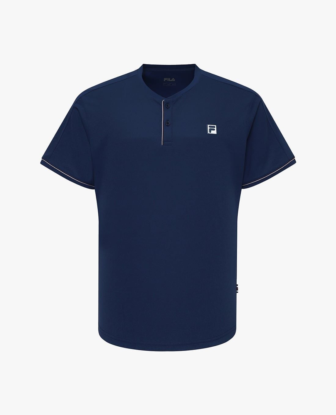 FILA - Unisex Henley Short Sleeve Logo T Shirt