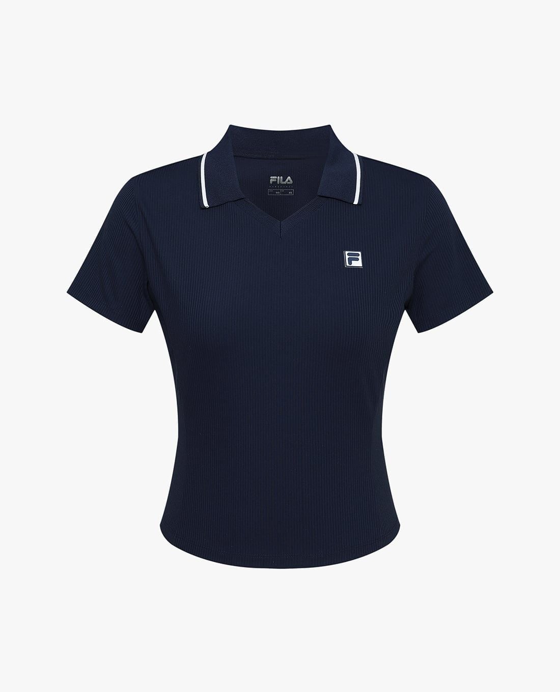 FILA - Women Knit Collar Short Sleeve Polo Shirt