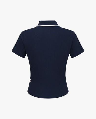 FILA - Women Knit Collar Short Sleeve Polo Shirt 