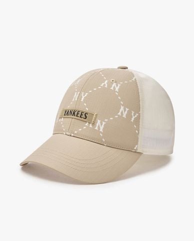  MLB - Unisex Diamond Monogram Sporty Mesh Baseball Cap 