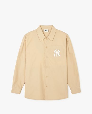  MLB - Áo sơ mi unisex cổ bẻ tay dài Monogram Big Lux 
